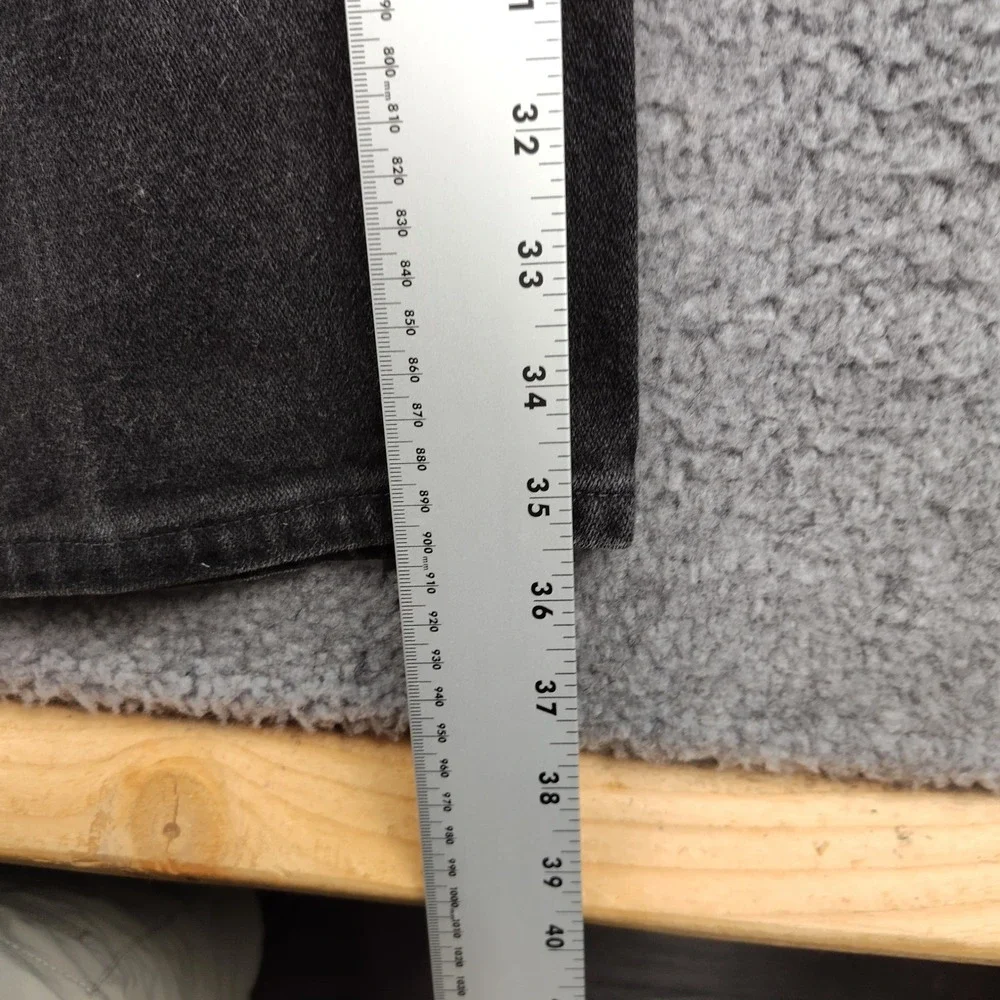 VTG Wrangler Jeans Mens 30x35 Cowboy Cut Black Straight Leg Denim Made in USA